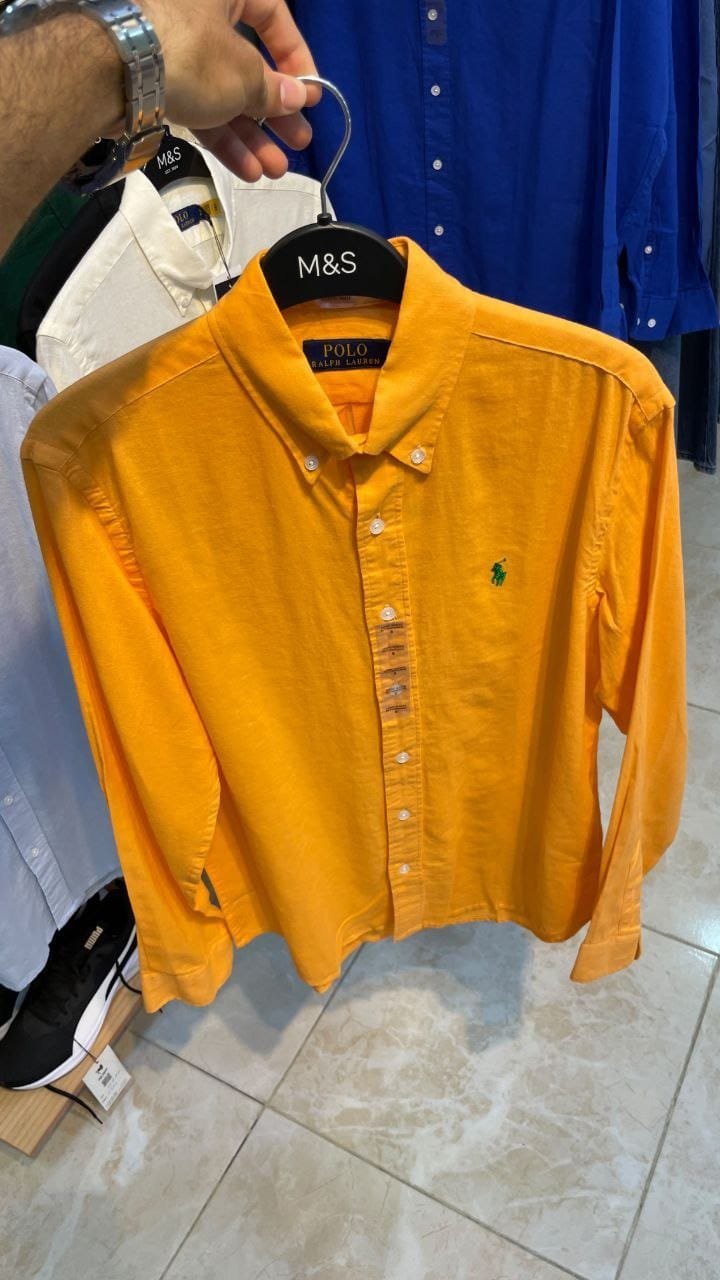 Polo Ralph Linen Shirts - Orange - Actual product photo