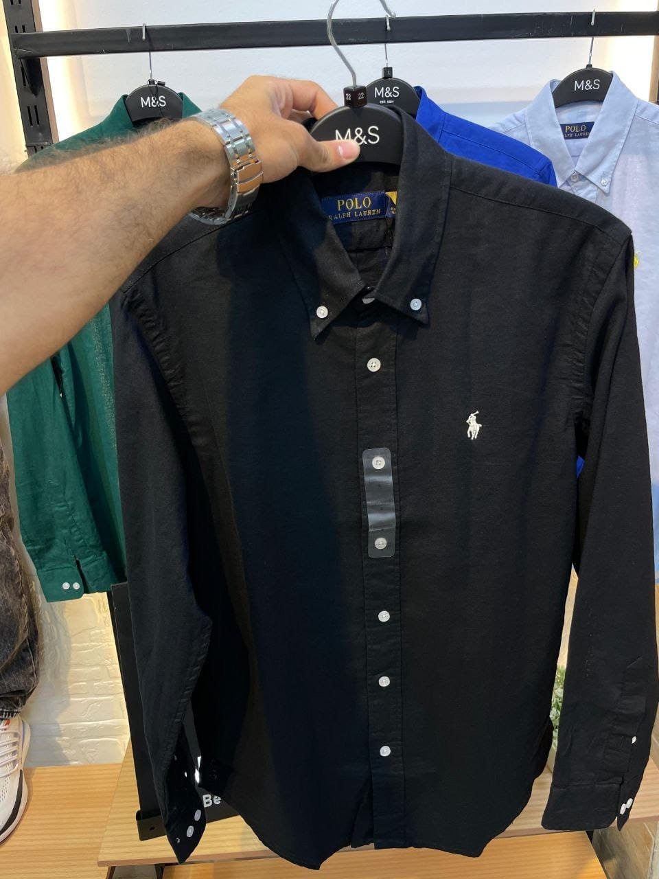Polo Ralph Linen Shirts - Black - Actual product photo