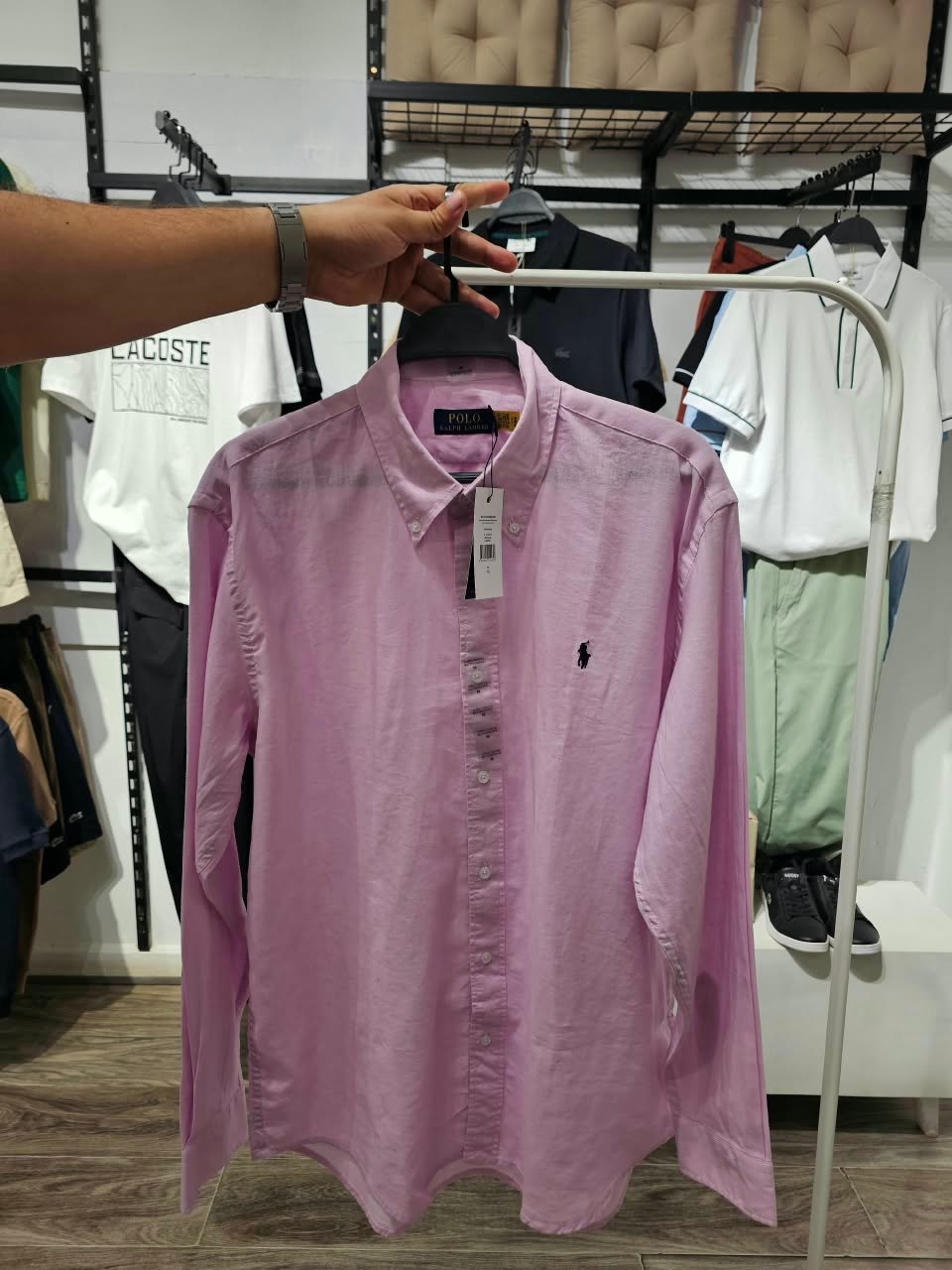 Polo Ralph Linen Shirts - Lavender - Actual product photo